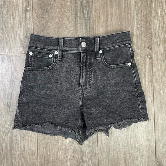 Madewell Perfect Vintage Lunar Wash Frayed Hem Jeans Shorts US Women's 23 - Picture 3 of 7